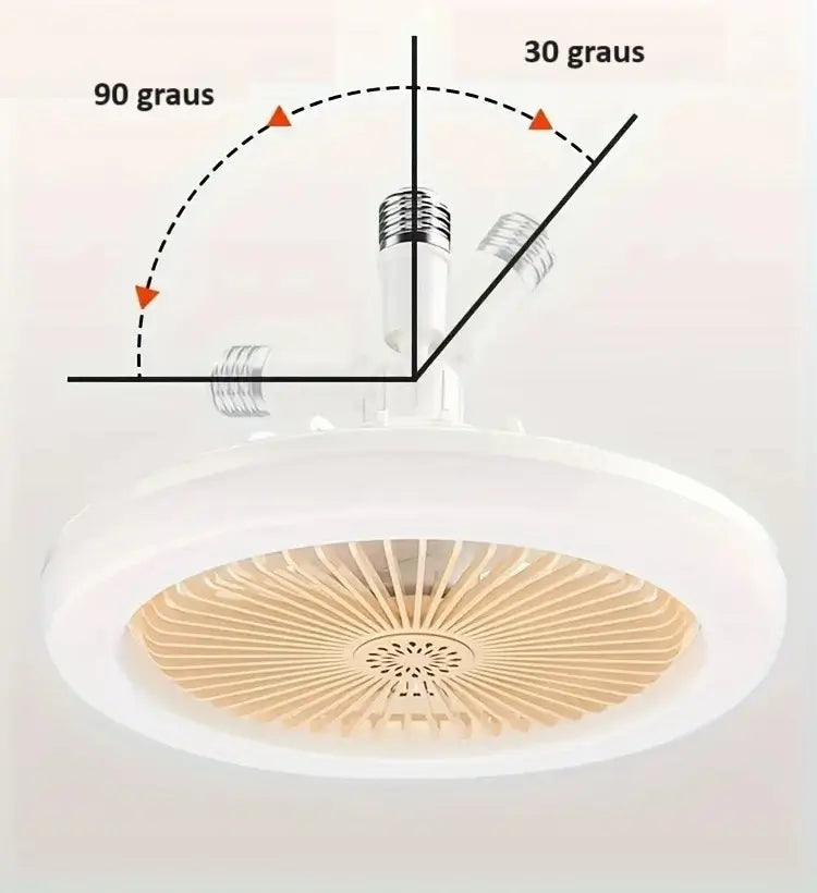 Luminária de LED com ventilador VentiLar Safe® - 3 em 1 inteligente e versátil