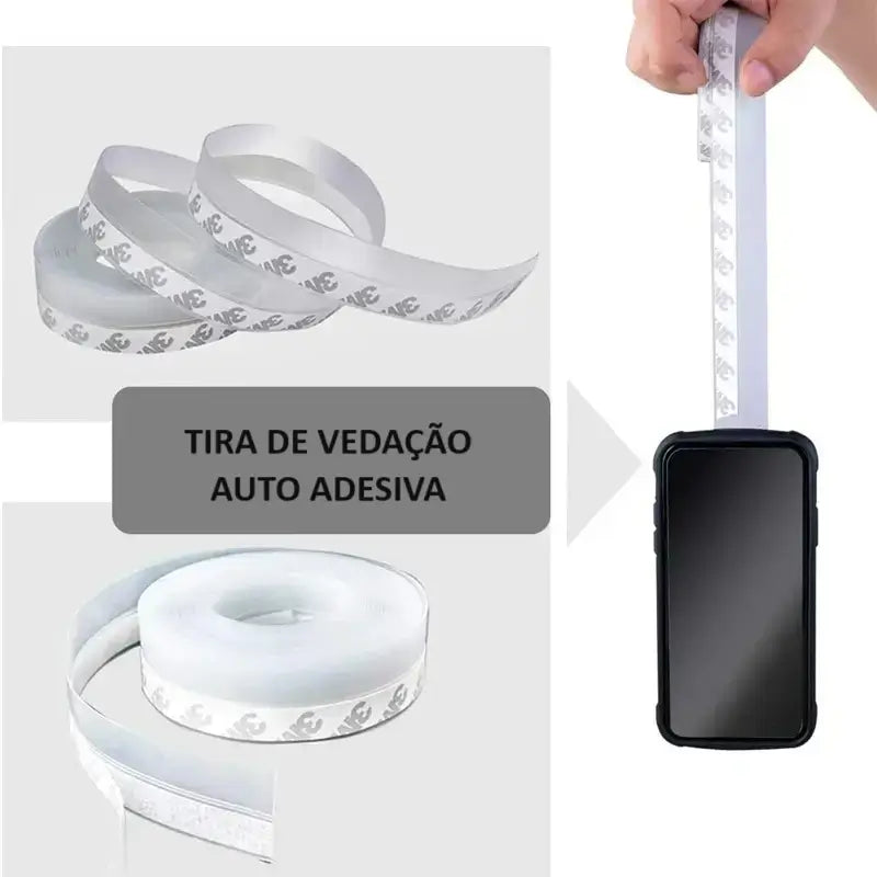 Fita de Vedação para Portas e Janelas Safe® - Auto Adesiva e versátil