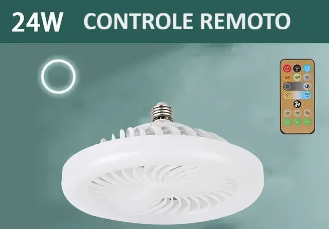 Luminária de LED com ventilador VentiLar Safe® - 3 em 1 inteligente e versátil