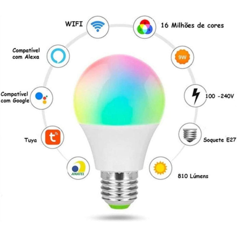 Lâmpada Inteligente Wifi - LuminaTech - SafeDesconto